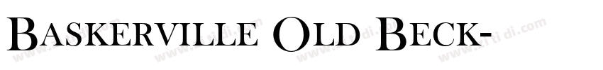 Baskerville Old Beck字体转换 Baskerville Old Beck字体转换